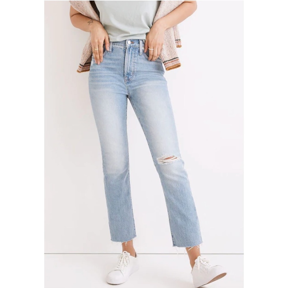 Madewell The Perfect Vintage Jean Women 26T Coney Wash Distressed High Rise